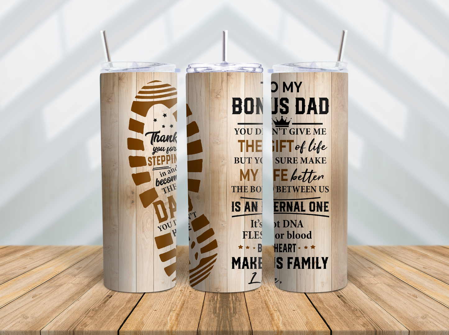 Bonus Dad gift 20oz tumbler physical item - JustifiedMadness1