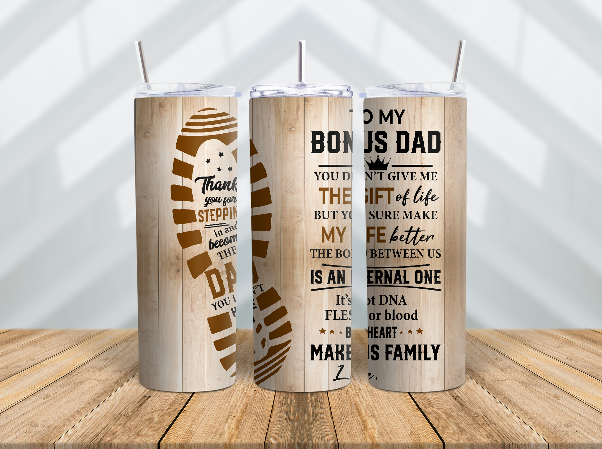 Bonus Dad gift 20oz tumbler physical item - JustifiedMadness1