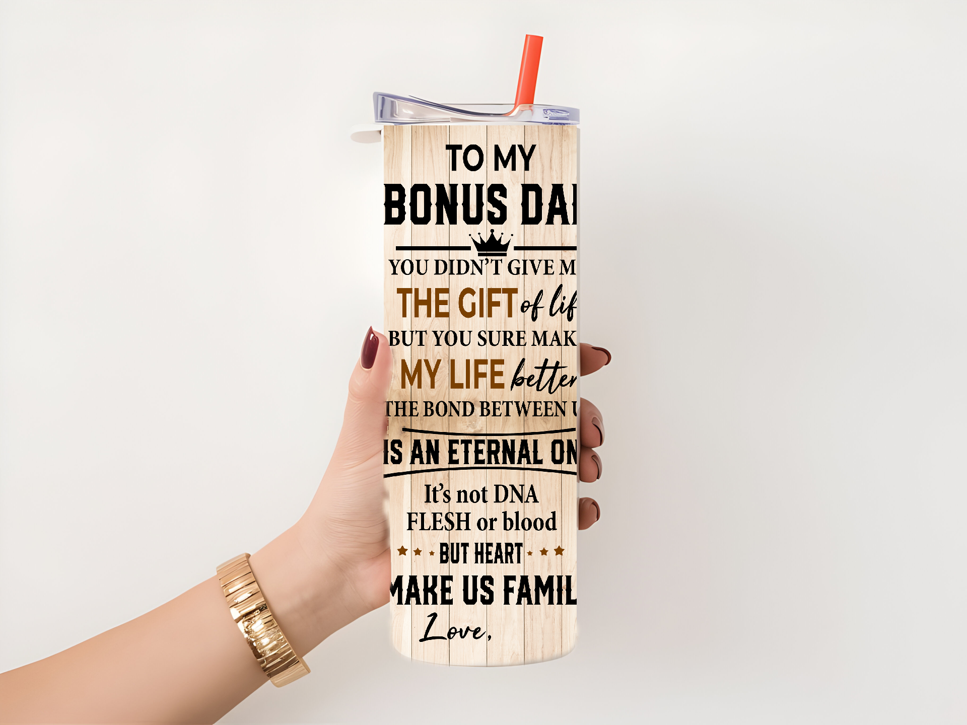 Bonus Dad gift 20oz tumbler physical item - JustifiedMadness1