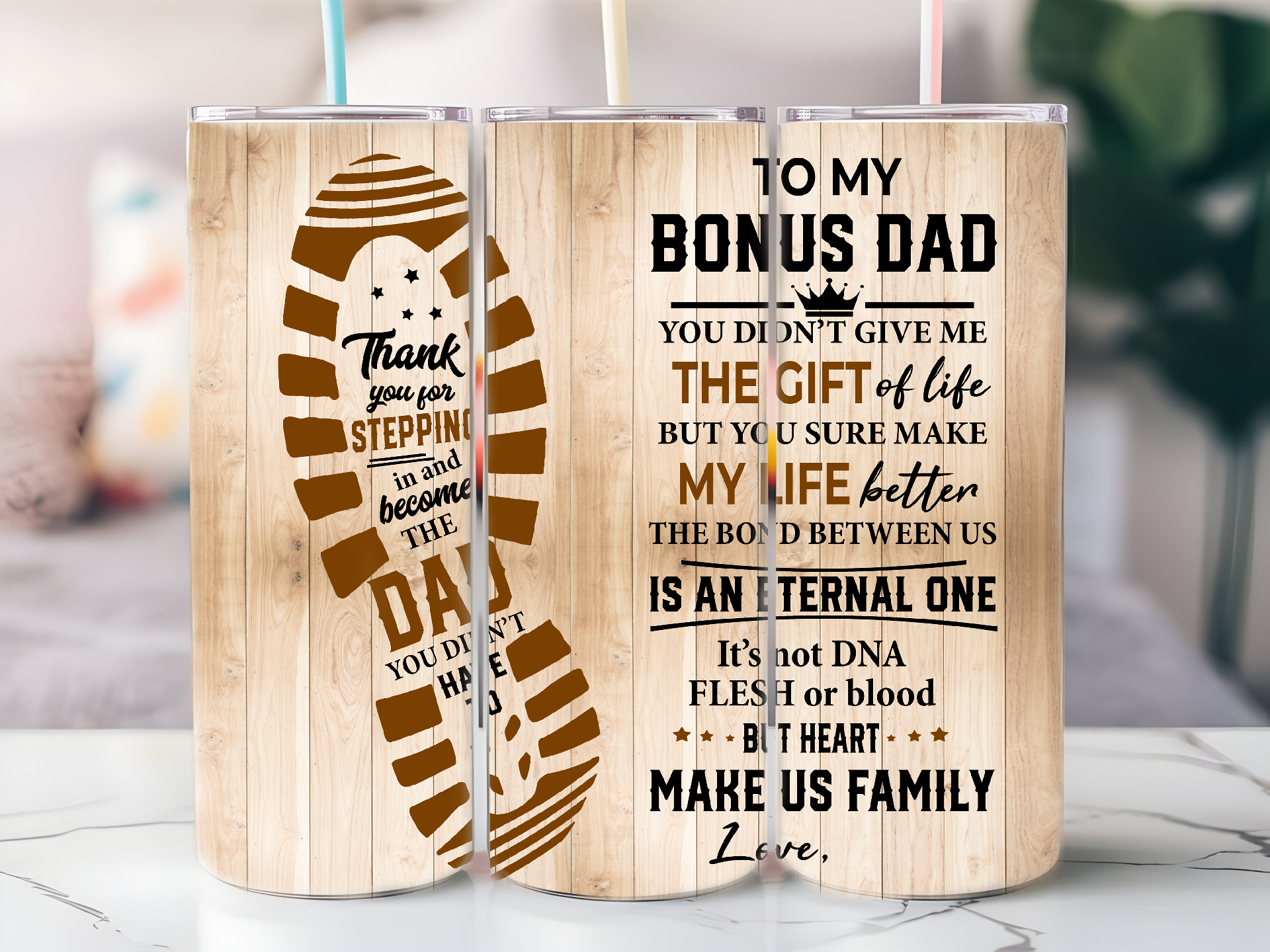Bonus Dad gift 20oz tumbler physical item - JustifiedMadness1