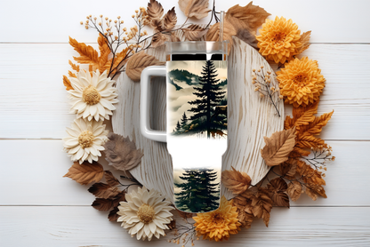 Deer in the woods, 40oz travel tumbler, physical item, gift idea