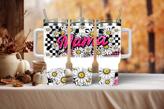 Mama retro, 40oz travel tumbler, physical item, gift itea
