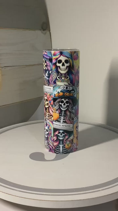 Skeletion tarot card 20oz tumbler phsyical item